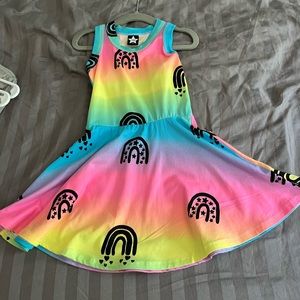NWT PixieLane ombré rainbow simply soft racerback tank dress size 3t